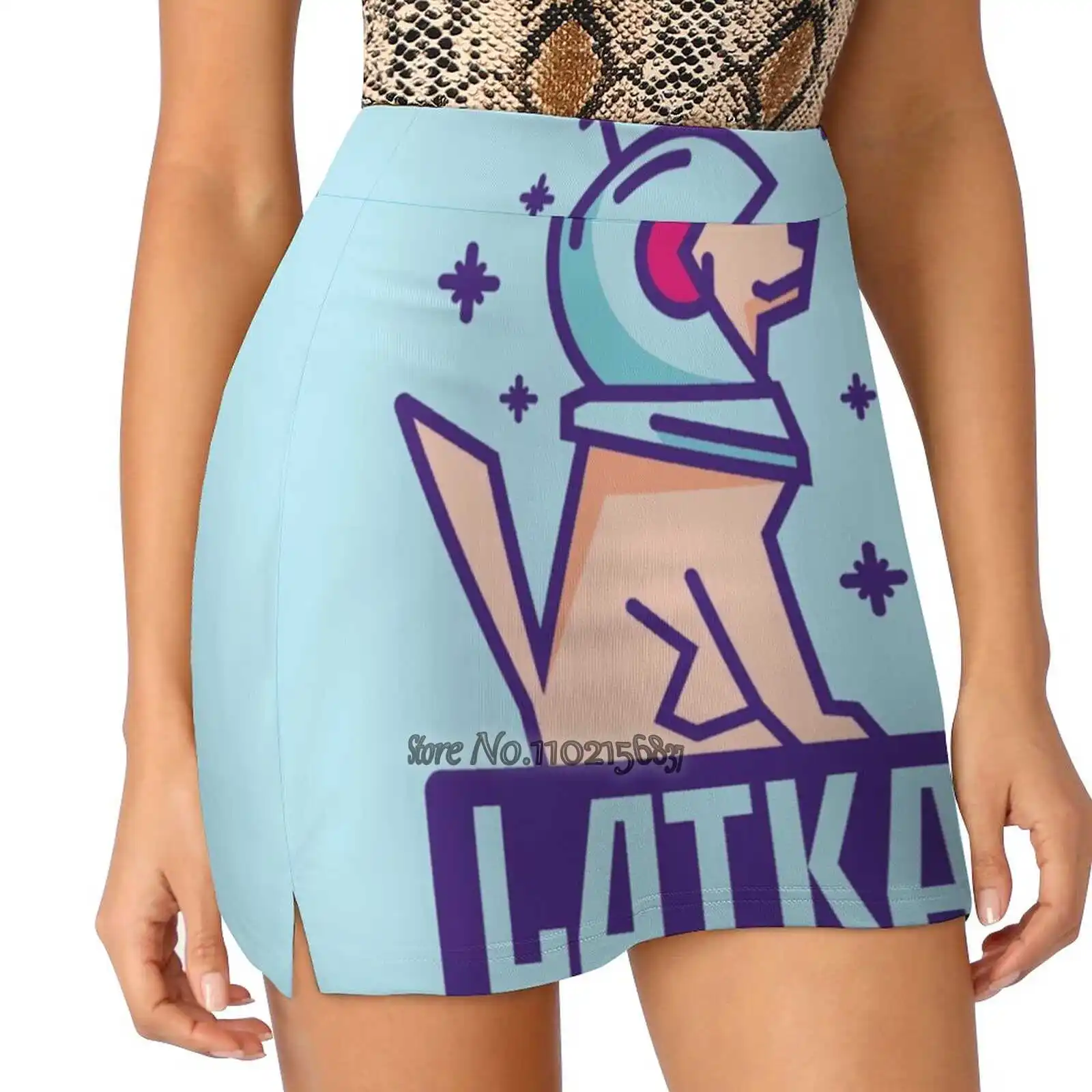 

Spacedog Laika S-4Xl Tennis Skirts Golf Fitness Athletic Shorts Skirt With Phone Pocket Laika Space Helmet Astronaut Dreaming