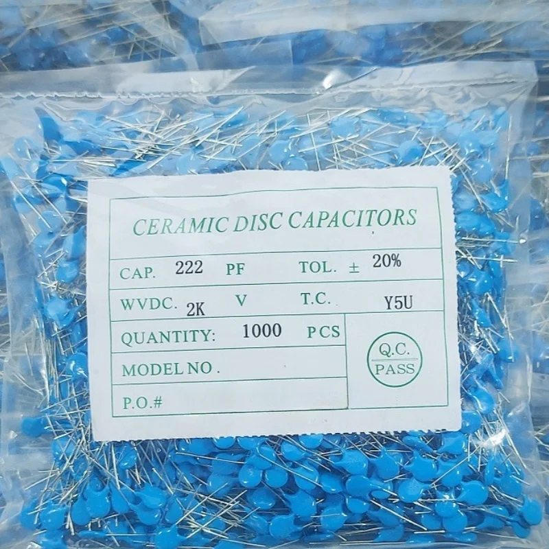 1000 قطعة عالية الجهد مكثف السيراميك 2KV 15PF 22PF 100PF 120PF 150PF 220PF 330PF 470PF 680PF 1NF 1.5NF 2.2NF 3.3NF 4.7NF 10NF