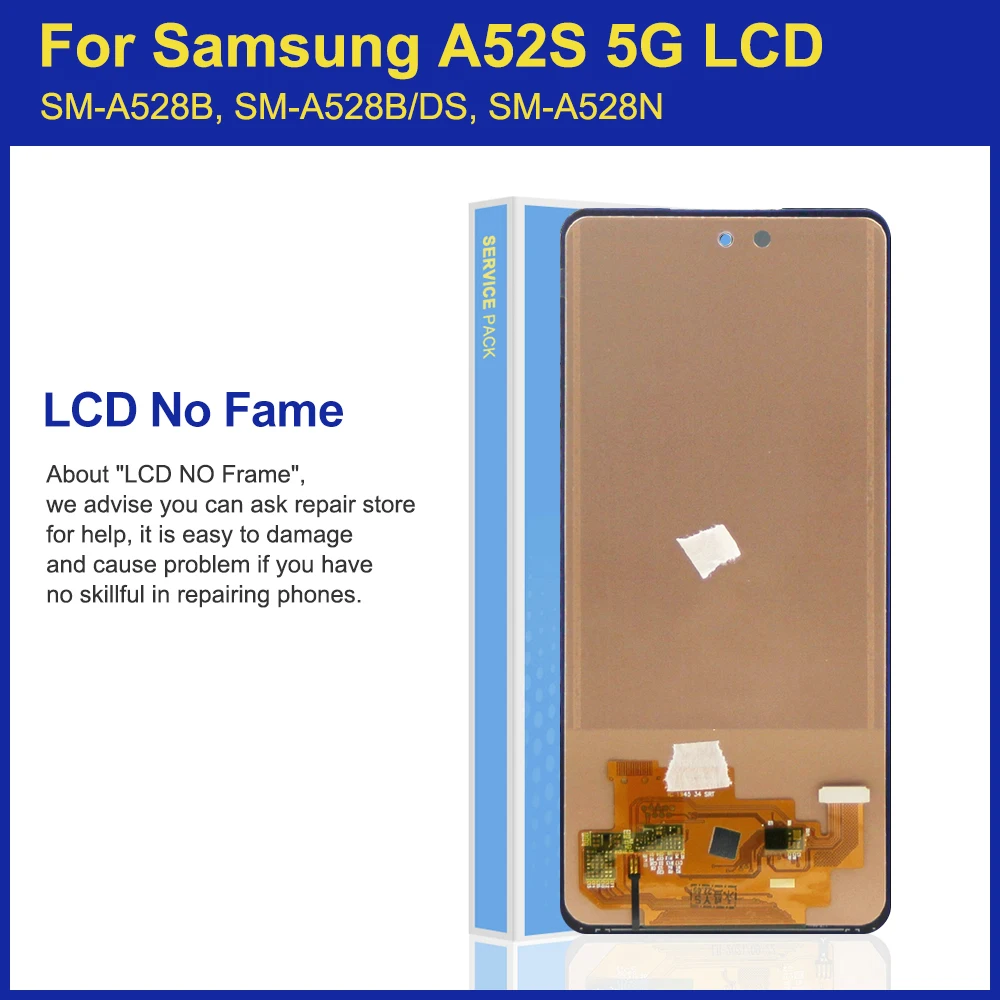 TFT A52S 5G Screen, For Samsung Galaxy A52s 5G LCD Display A528B A528N Touch Screen Replacement Digitizer For Samsung A52S LCD