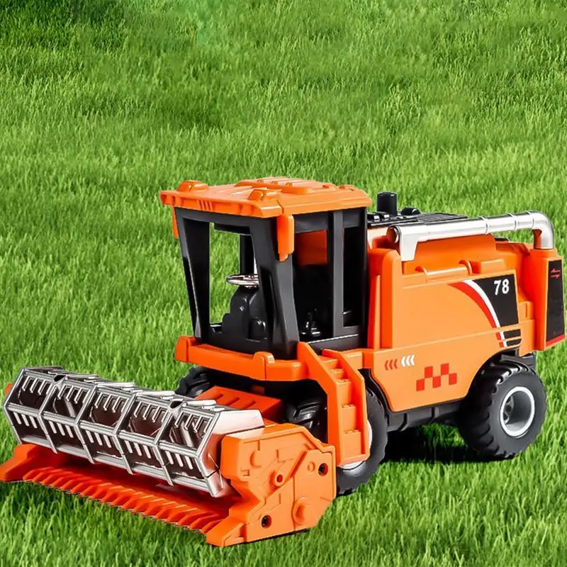 Simulation Harvester Model Inertia Car Toys Push And Go Vehicles Engineering Construction Truck Children's Educational Toys