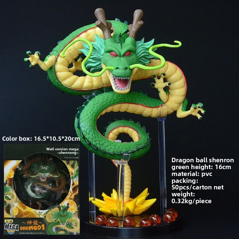 Juego de Dragon Ball con un diámetro de 3,5-7,6 cm basado en la animación alrededor de 7 bolas de cristal de agua de dragón en la caja.