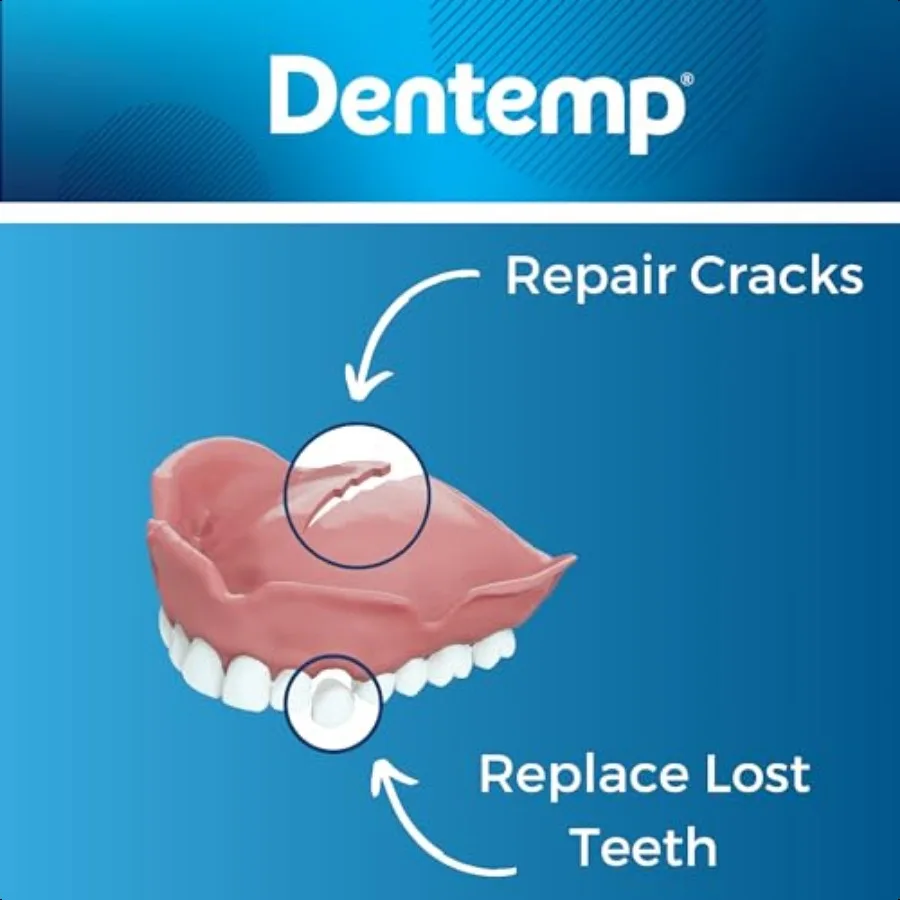 Dentemp-Reparaturset RepairIt Advanced Formula Prothesenreparaturset Prothesenreparaturset repariert defekte Prothesenreparatur zu mir