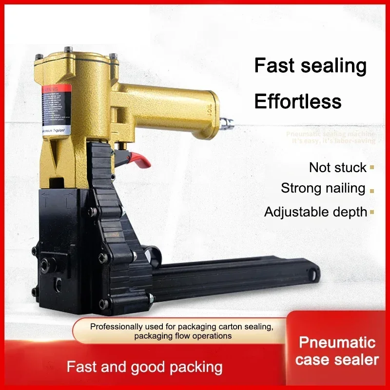220v New Pneumatic Sealing Machine Carton Sealing Surface Sealing Nailing Machine Packing Machine Nail Gun Paper Skin
