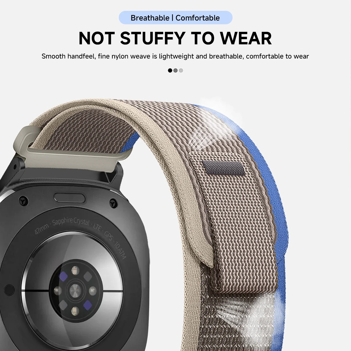 Cinturino in nylon per Samsung Galaxy Watch 8 40mm 44mm 8Classic 46mm Bracciale sportivo per cinturino Galaxy Watch 7 Ultra 47mm