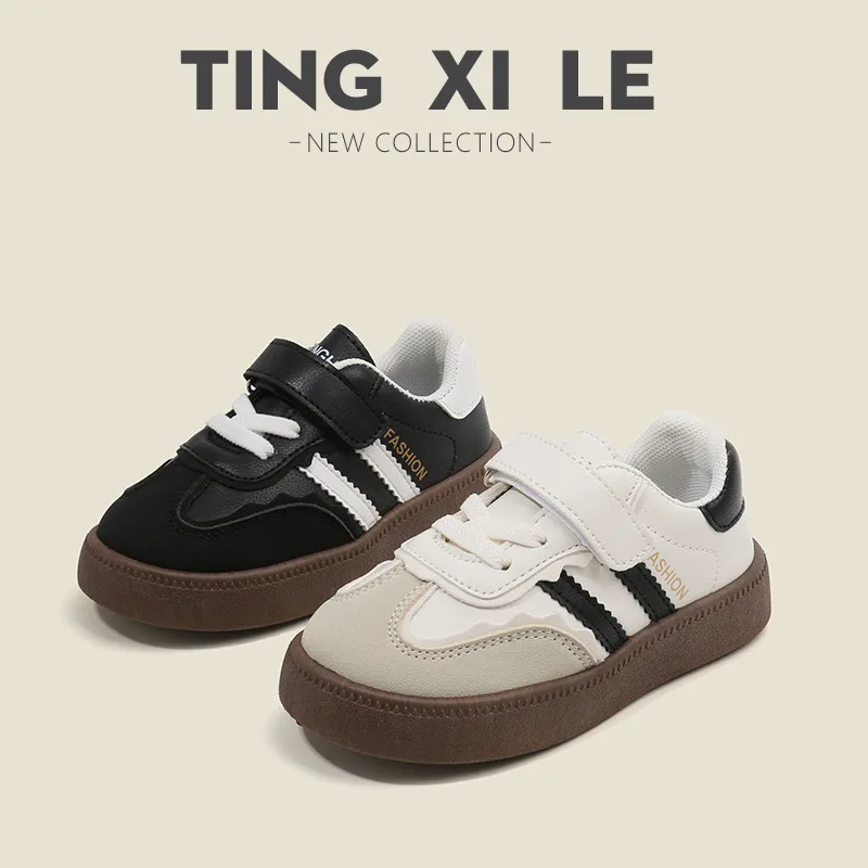 

New Kids German Training Shoes Spring Fall Boys Athletic Casual Flat Sneakers Girls White Toddler Children Durable Sports Shoes