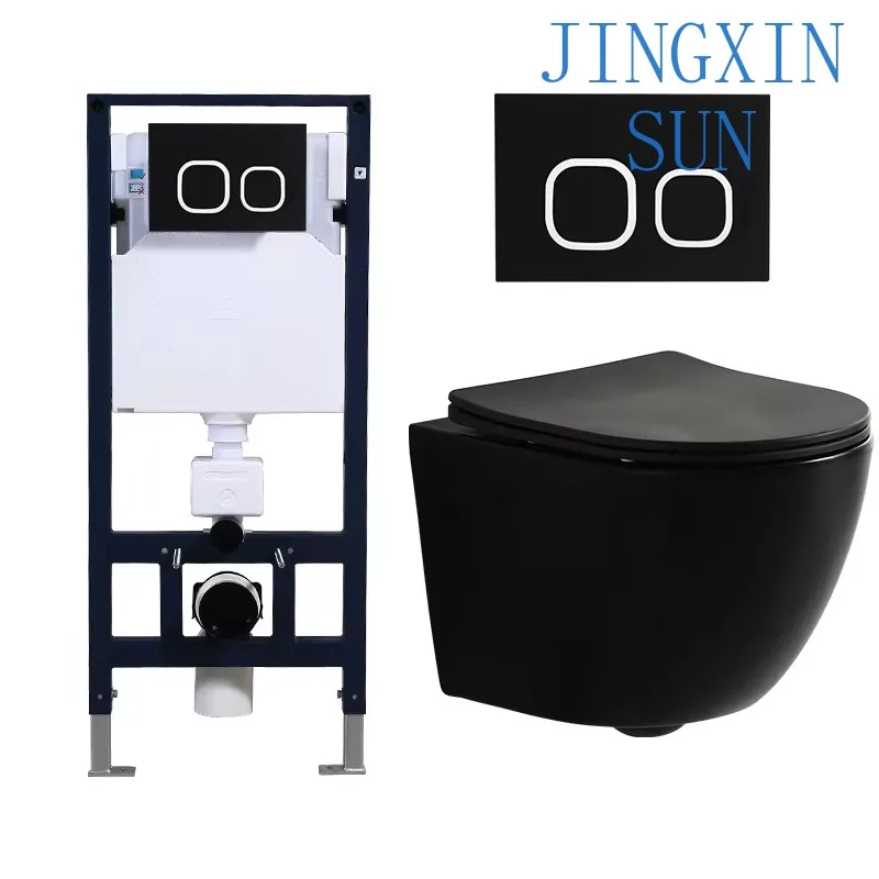 High Quality Rimless Flush Ceramic Wall Mounted Toilet Bowl Bathroom Wc Matt Color Wall Hung Toilet