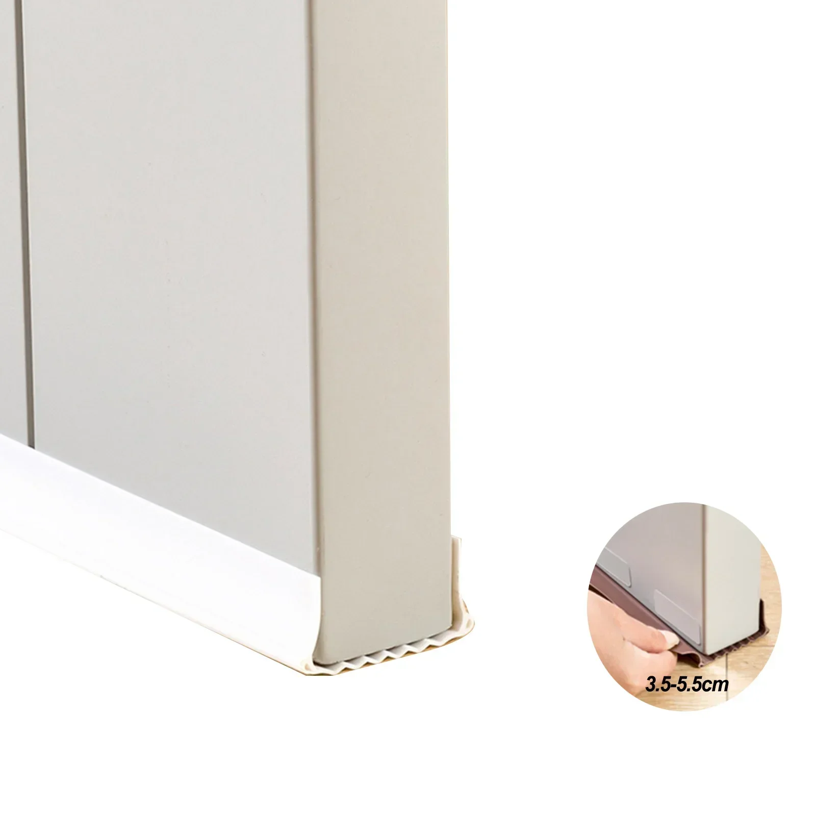 Tira de sellado inferior para espacio de puerta de PVC, resistente al agua, 96cm, tapón excluidor de tiro, bloqueador de puerta, sello protector a prueba de polvo y sonido
