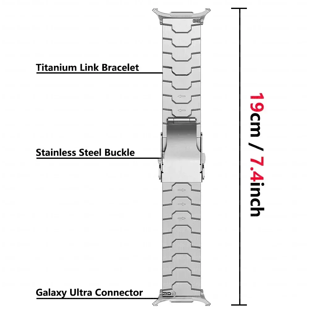 Cinturino in metallo di titanio di lusso per Samsung Galaxy Watch Ultra 47mm 47 No gap cinturino da uomo Quick Fit per bracciale SAMSUNG GALAXY ULTRA