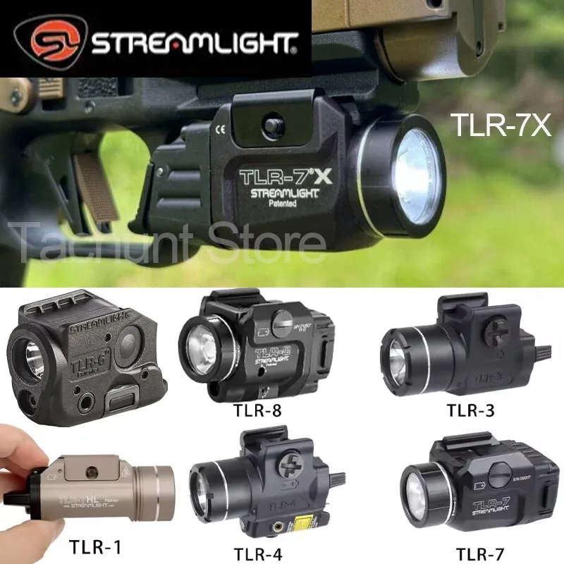 Linterna táctica Streamlight TLR1 HL para pistola con riel Picatinny