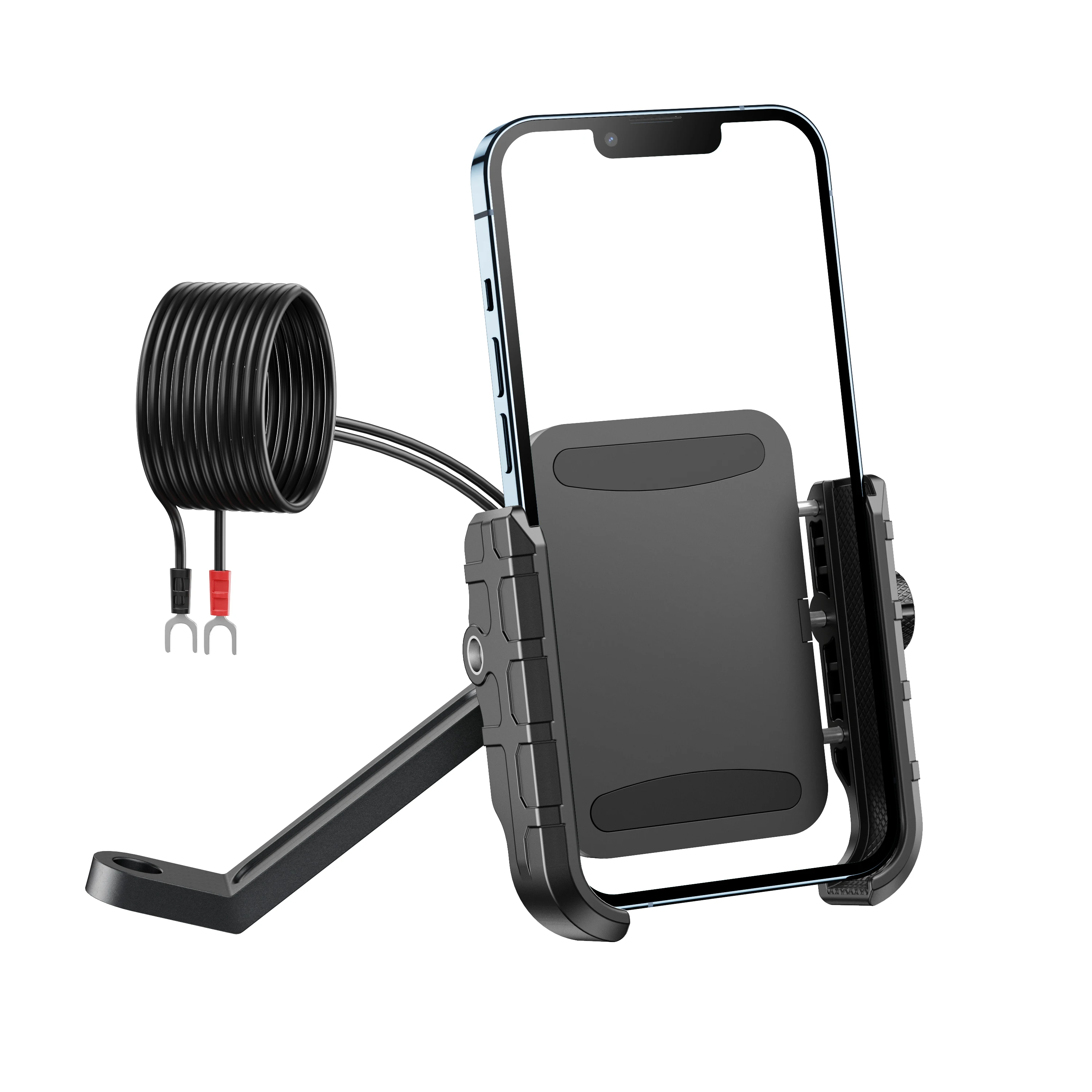 Mobile Holder for Bikes/Motorcycle/Mobile Holder for Scooty, Ideal for Maps and GPS Navigation with Mechanical lockout Anti Fall