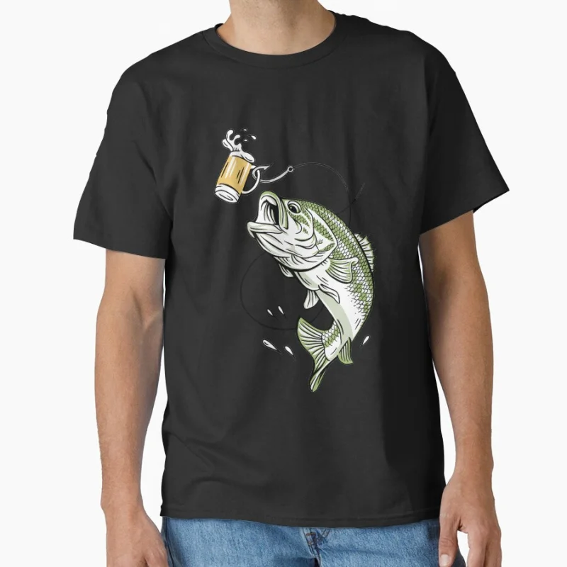 

Lager Lure Beer Bait Bass fish beer camping Funny Ahhh Time to Relax Summer humor gift T shirt for men Large size Tops S-6XL