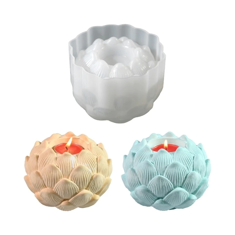 Unique Candlestick Mould Flower Bud Holder Mold for Craft Enthusiasts Dropship