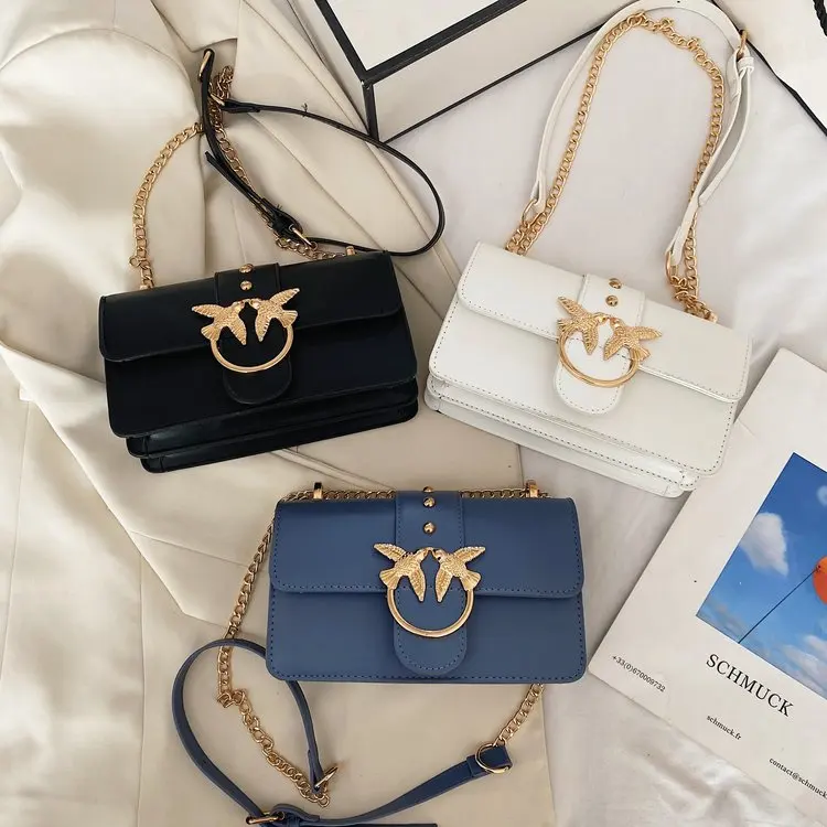 

2026 Новая женская двойная сумка-ласточка, модная маленькая квадратная сумка с летающей птицей, стильная универсальная сумка через плечо для ежедневного использования