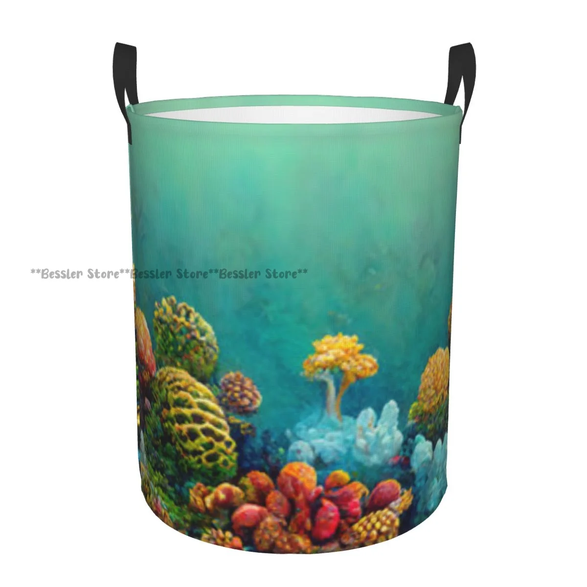 Dirty Laundry Basket Mesoamerican Barrier Mayan Reef Folding Clothing Storage Bucket Home Waterproof Organizer