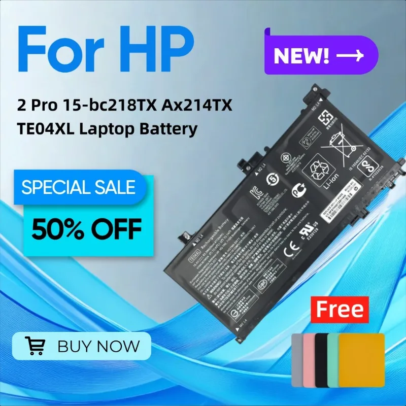 

Для игрового ноутбука HP Pavilion 2 Pro 15-bc218TX Ax214TX TE04XL, аккумулятор для ноутбука, коврик для мыши