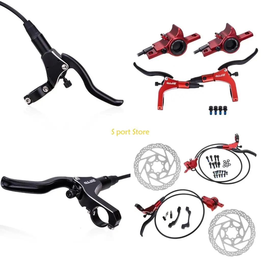 

U2JB MTB Front & Rear Set Hydraulic Disc Brakes MTB Sets Mechanic Tool-Free Pad