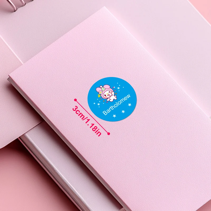 ملصقات اسم مخصصة My Melody المقاومة للماء - ملصقات كرتونية لطيفة نابضة بالحياة لألواح التزلج والخوذات وشارات الهوية وبطاقات المحفظة #2
