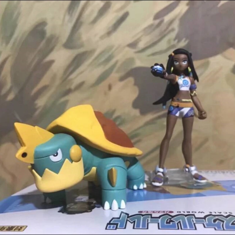 

In Stock Bandai Pokemon Scale World Nessa Drednaw Figure Set Model Toy Gfit