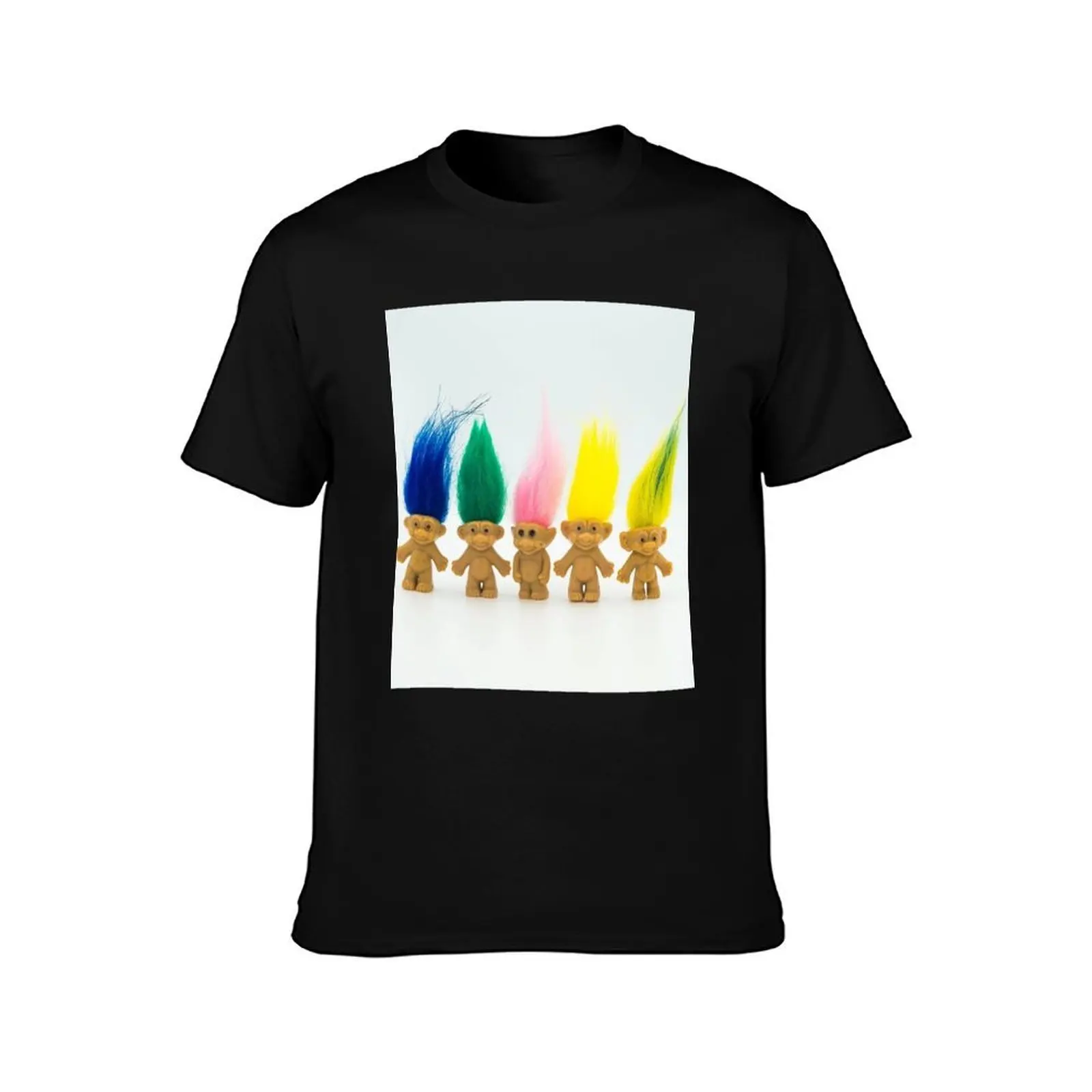 LUCK TROLL T-Shirt, Summer Casual Cotton Tee, Oversized Streetwear Tops, Vintage Graphic Print, Loose Fit Short Sleeve