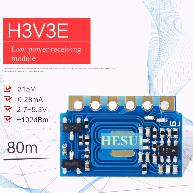 H3V3E low power superheterodyne 315 remote control through transmission single-chip wireless receiving module