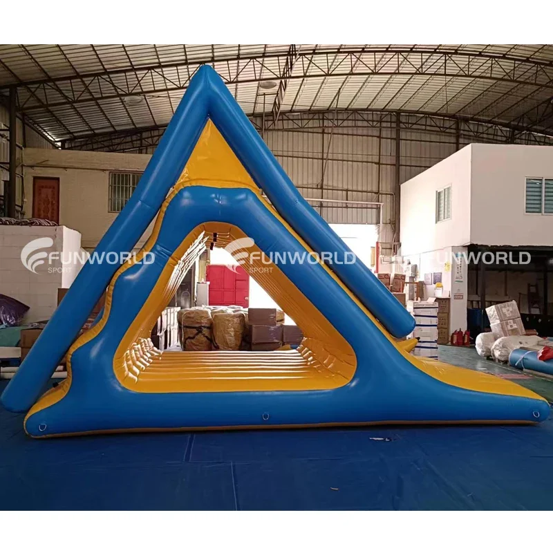 High Quality Inflatable Water Climbing Wall Obstacle Course Floating Lake Slide Inflatable Sea Slide for Sale