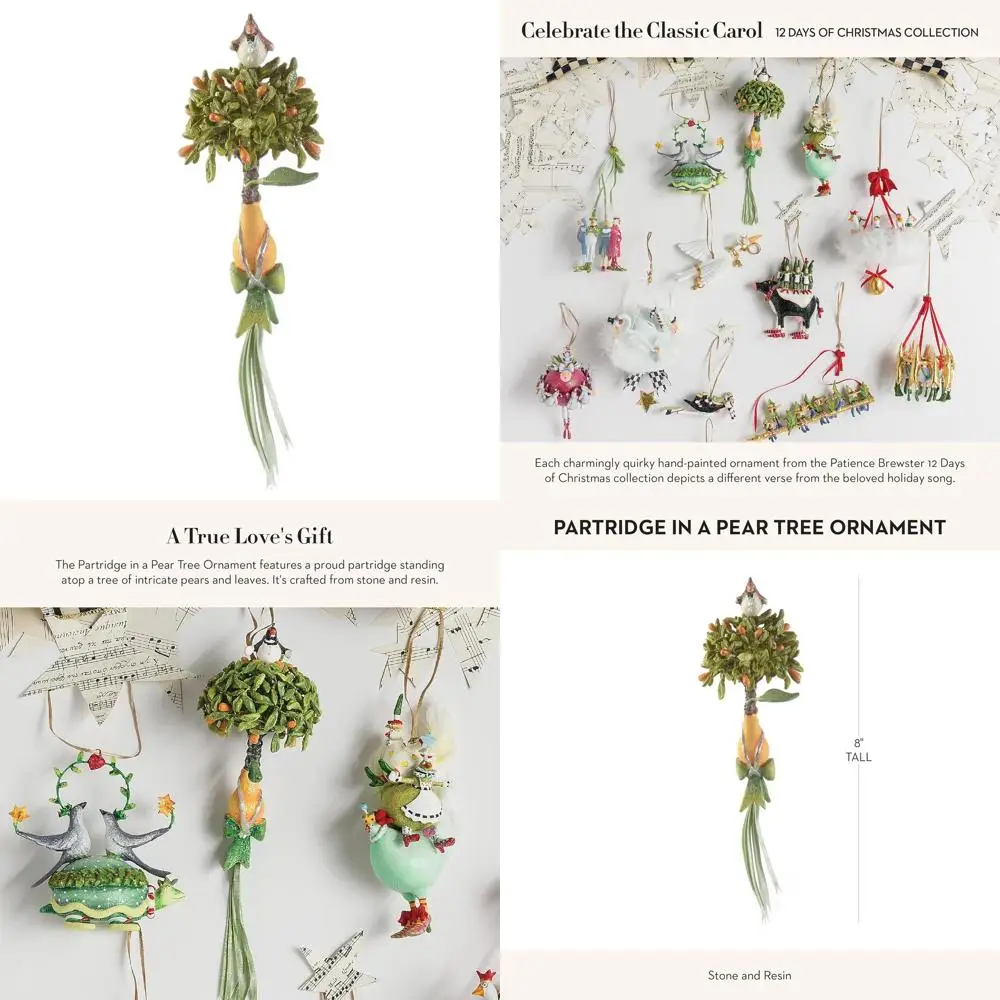 

12-дневный рождественский орнамент — патрон в грушевом виде дерева, декоративная подвеска на елку