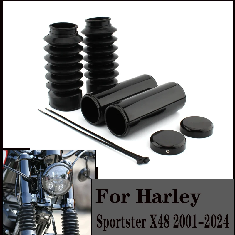 

For Harley Sportster X48 2001-2024 Front fork shock absorber cover Motorcycle front fork shock absorber kit tool full set