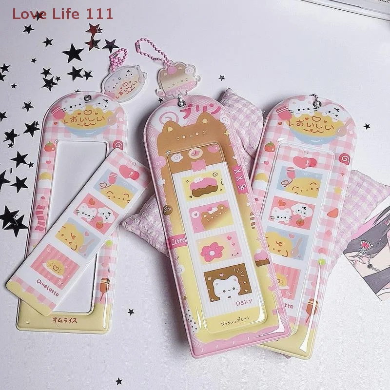 جديد لطيف 4 حامل بطاقة الشبكة كوريا المعبود بطاقة صغيرة تخزين قلادة بولي كلوريد الفينيل Photocard حامل حافظة بطاقات شفافة حامل المرجعية