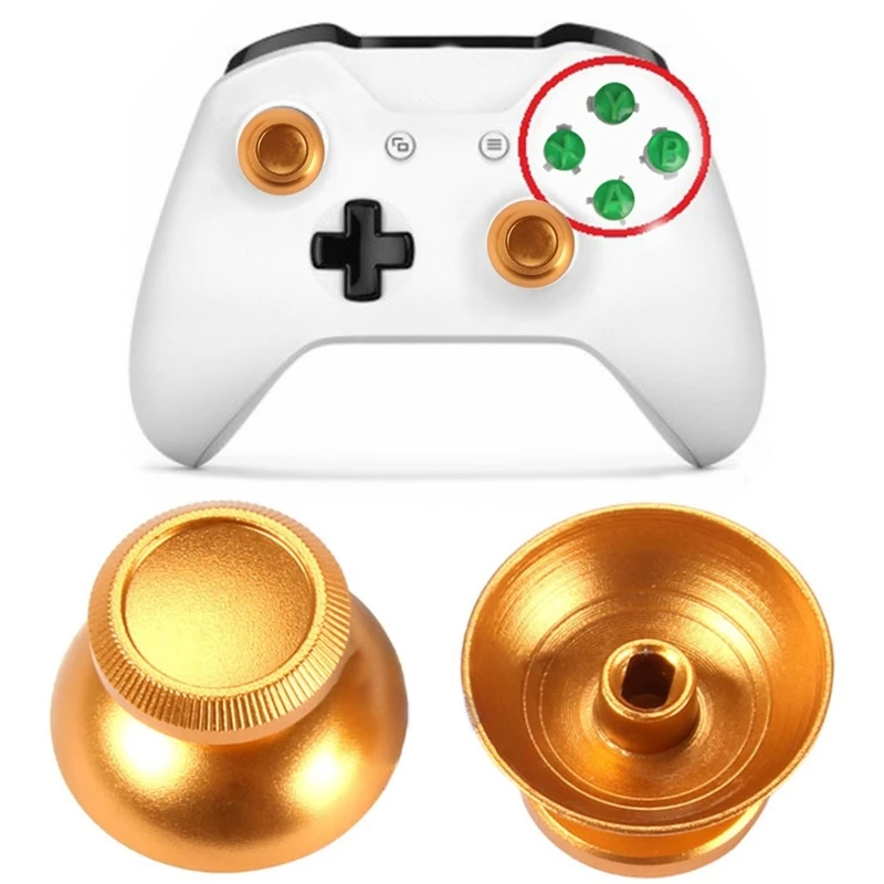 H37E Replacement Metal Thumb Grips Cap Analogue Joystick Cover for P4 P5 One Game Controllers Long-lasting and Stylish