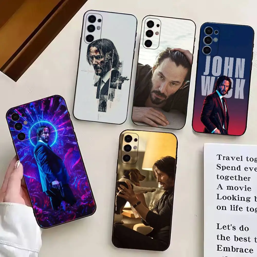 John Wick Keanu R-Reeves Phone Case Black Silicone Soft For Samsung S25,S24,S21,S22,S23,S30,Ultra,S20,Plus,Fe,Lite