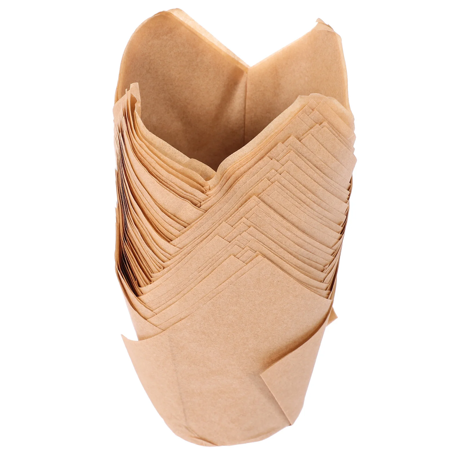 

50Pcs Tulip Cupcake Wraps Oven Safe Grease Proof Baking Cups Perfect for Weddings Birthday Parties Muffins Cupcake Wrappers
