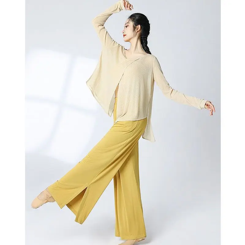 novo-traje-de-danca-classica-e-moderna-para-mulheres-top-preto-transparente-solto-e-fluido-ideal-para-pratica-de-danca-e-apresentacoes-em-palco