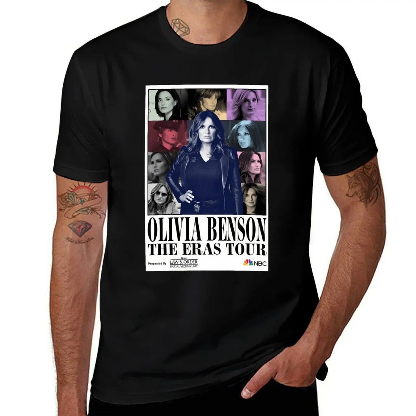 

Olivia Benson Eras Tour T-Shirt quick-drying Short sleeve tee plus size tops Aesthetic clothing Men's cotton t-shirt