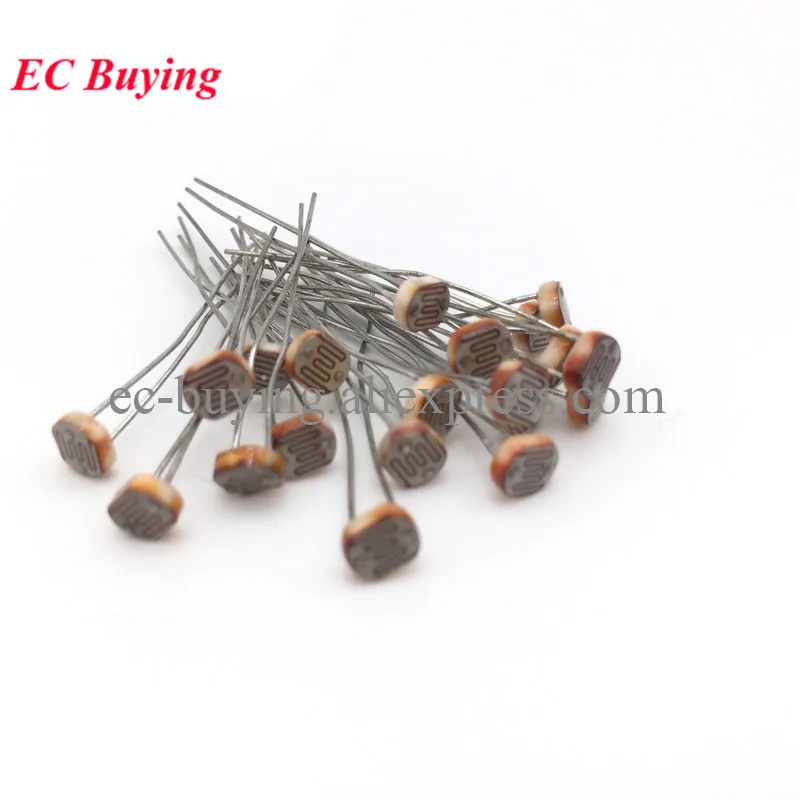 100pcs/lot 5528 Light Dependent Resistor LDR 5MM Photoresistor wholesale retail Photoconductive resistance