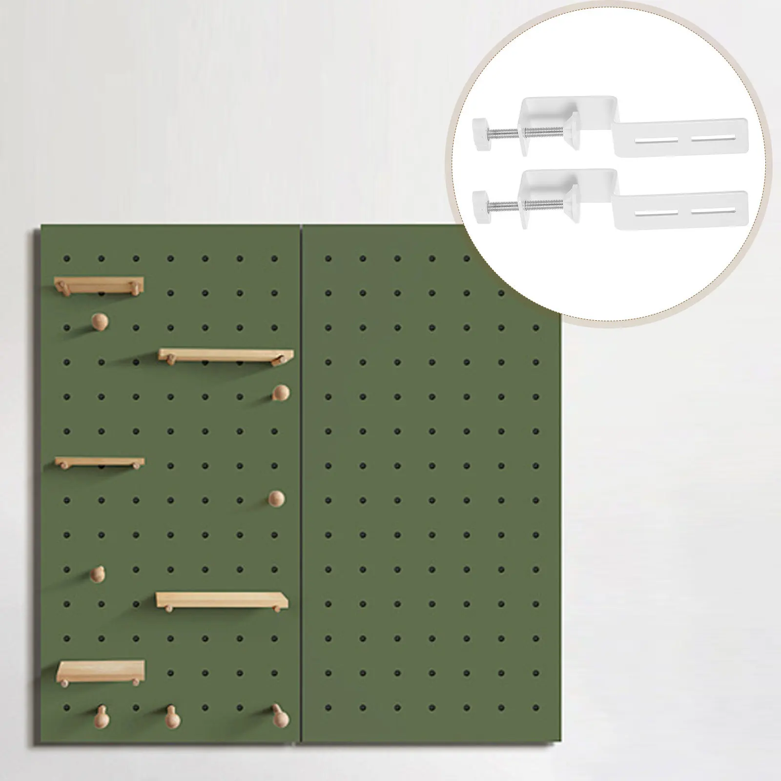 2Pcs Carbon Steel C Bracket Metal Painted Desk Clamp Heavy Duty Table Mount for Monitor Stand Workstation Pegboard Mounting