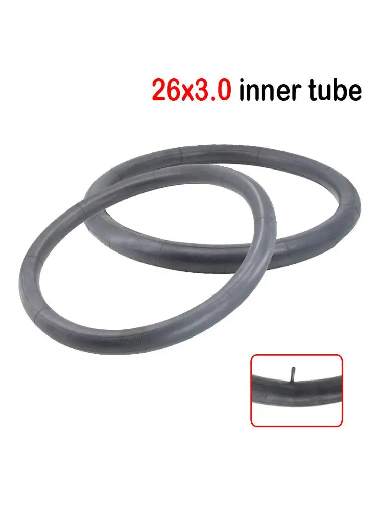 AliExpress NONE Bicycle inner tube 20 inches 26x3.0 wide rubber spare tube, used for replacing inner tube bicycle parts on snowmobile bicycles