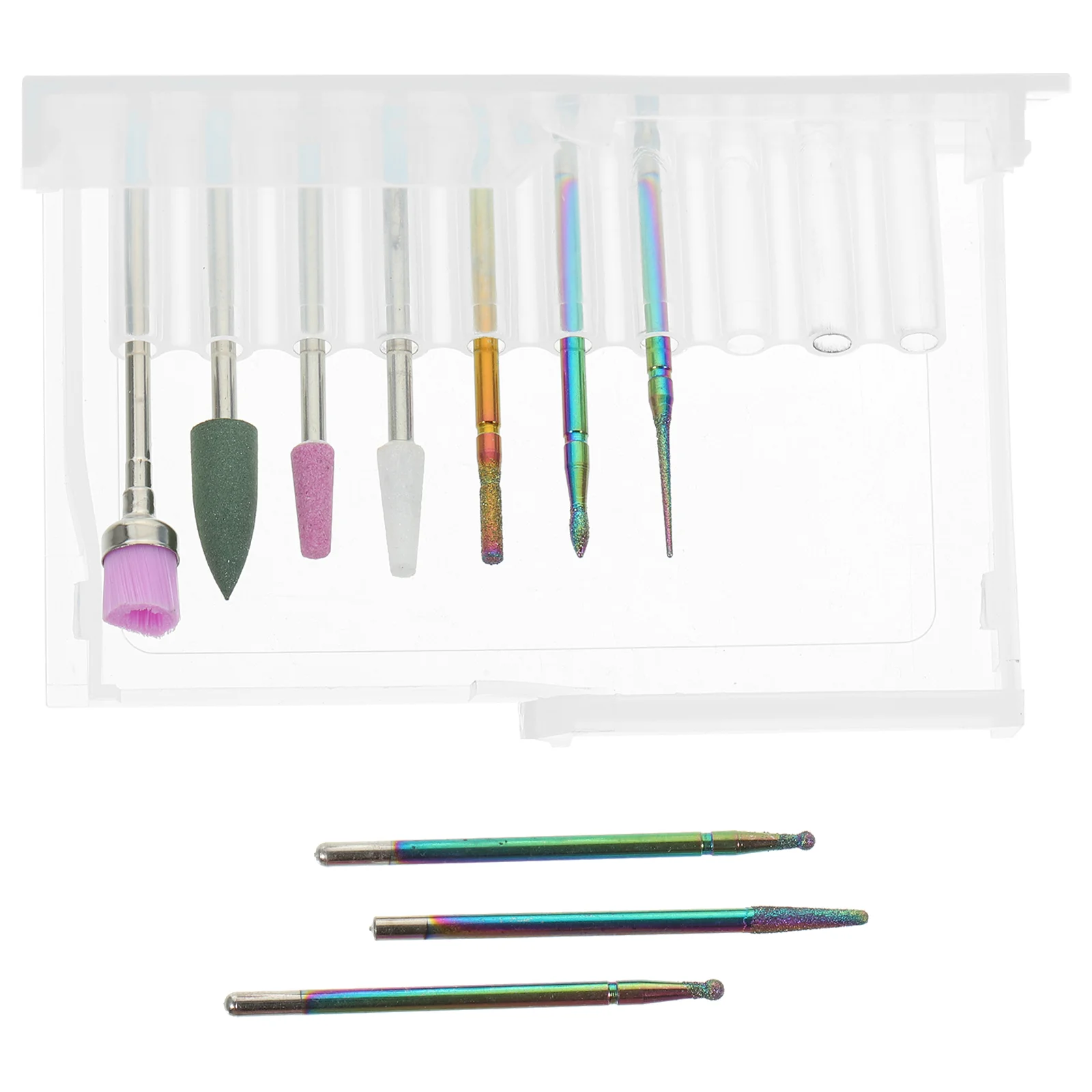 10 Pcs Nail Polisher Remove Gel Bit Fingernail Kit Kits Bits Cuticle Drill for Nails Ceramics