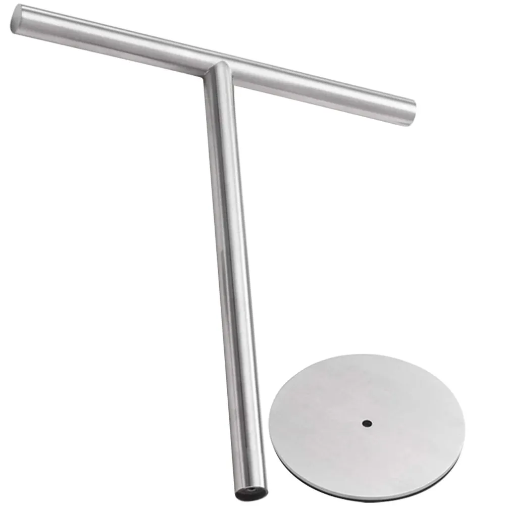 

Standing Towel Holder T-Shape Towel Stand Premium Stainless Steel Compact Vertical Design for Bathroom Vanity Countertop Use