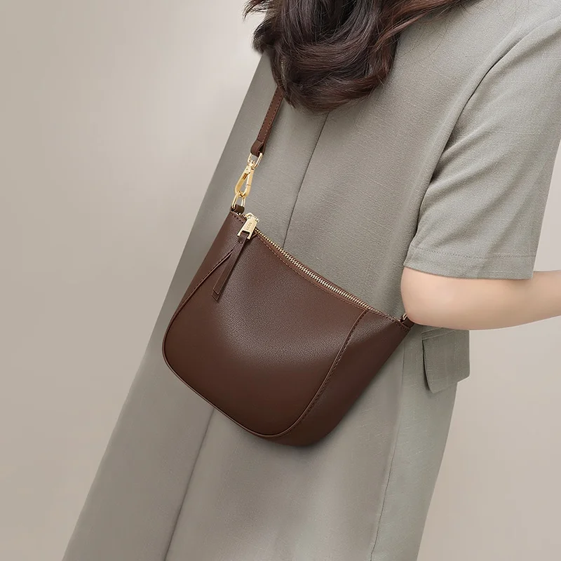 

Женская осенне-зимняя универсальная кожаная сумка через плечо, маленькая сумка через плечо, сумка для пельменей