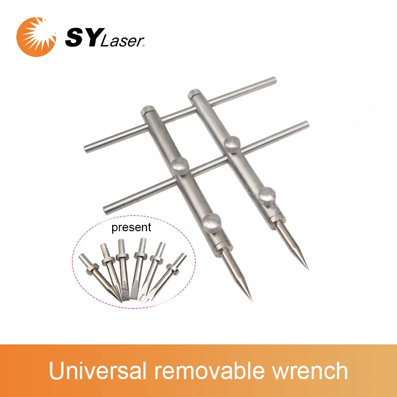 Accesorios de barriles de lente colimadora de enfoque, cabezal láser, máquina cortadora láser, herramienta de llave de extracción de espejo universal portátil
