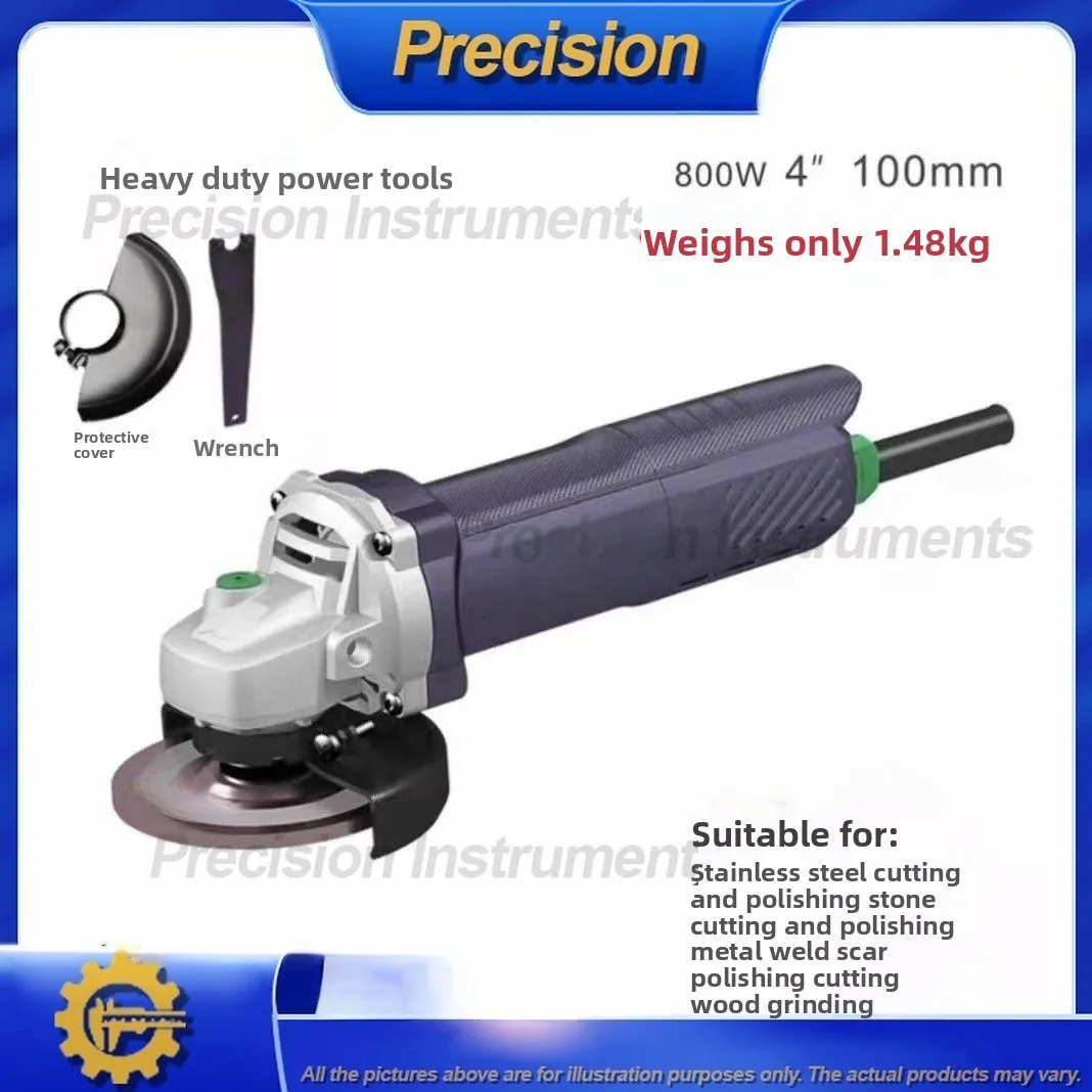 

2026 Heavy Duty Angle Grinder 100mm High Power Precision Handle Non Overheat Electric Grinder for Metal Wood Polishing and