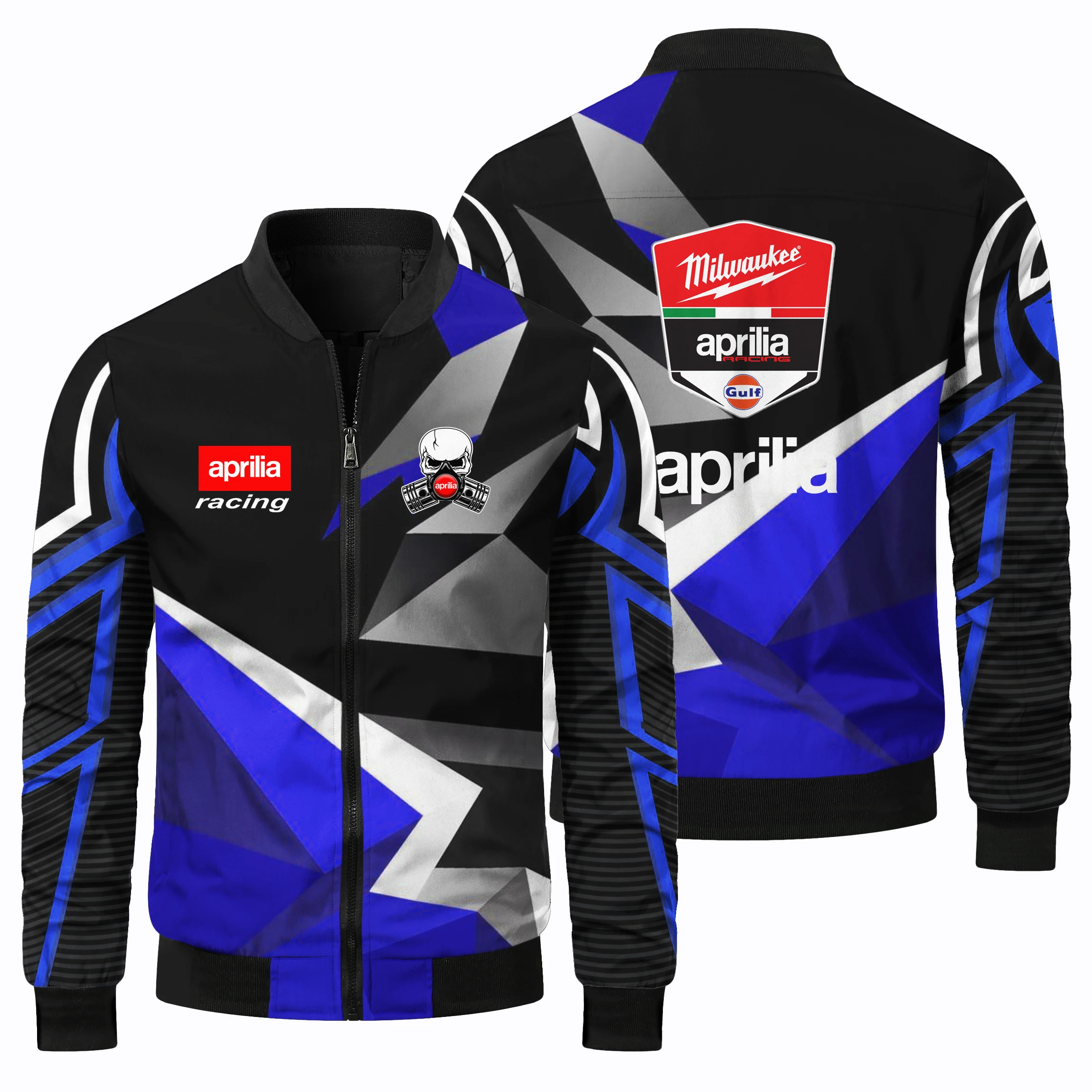 Veste zippée à manches longues pour hommes, motif de course 3D Aprilia, sports de plein air, haut de cyclisme, rue, hip hop, col rond, nouveau