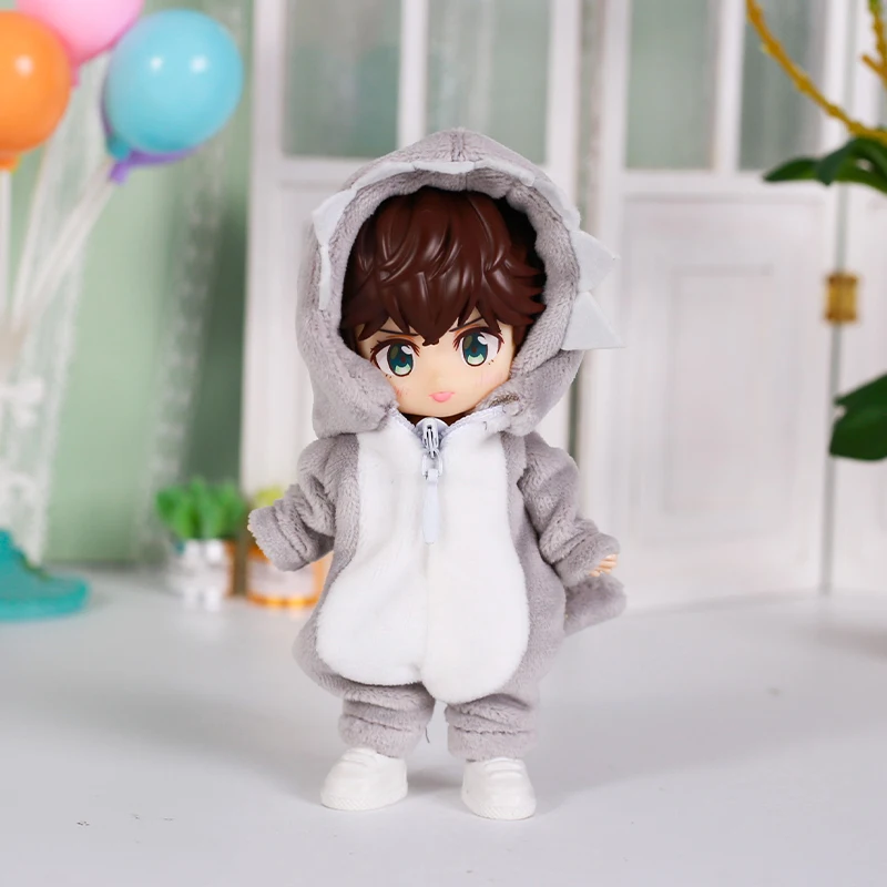 Ob11 Doll Clothes Cute Shark Panda Animal Jumpsuit Hooded Pajamas Household Clothes for Ob11,Obitsu11,GSC,1/12bjd Doll Clothes image 5