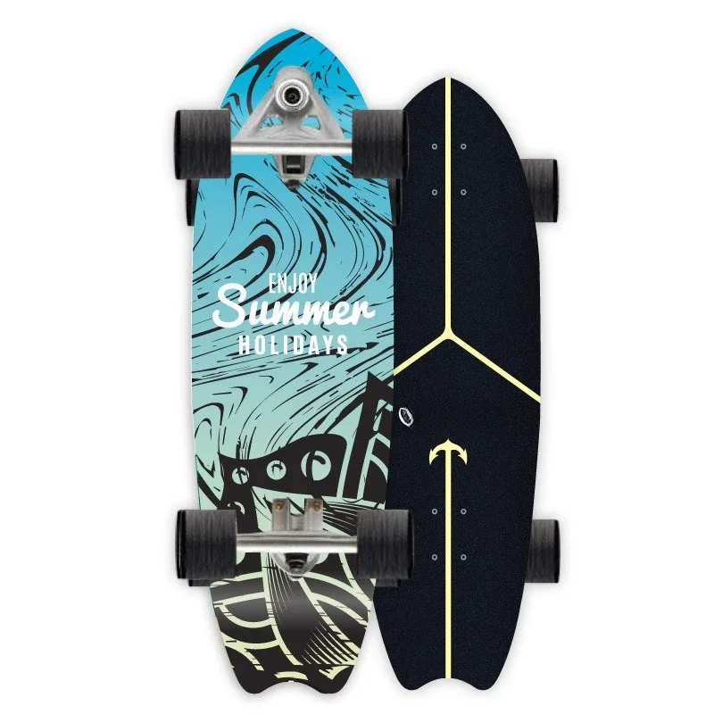 Land surfboard, professional skateboard pedal-free widening beginner bracket bridge entry maple