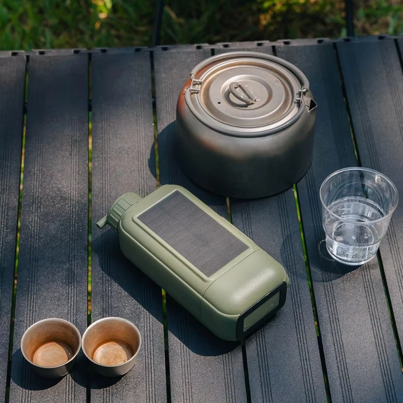 

Outdoor Solar Water Filter with Power Bank, Emergency Light and USB Charging - Portable Survival Gear