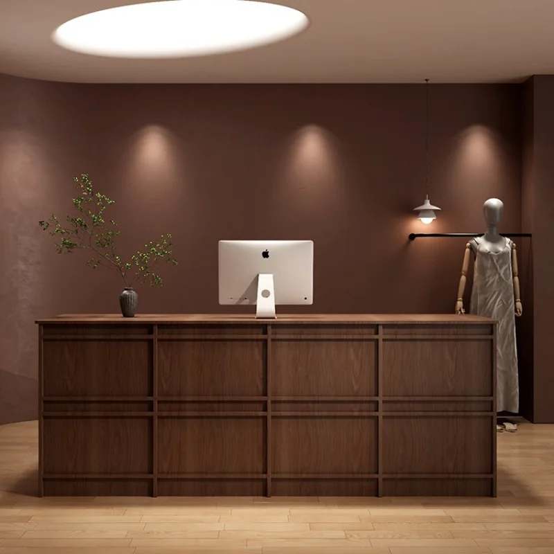 

Небольшие стойки регистрации в кремовом стиле, магазин одежды, стойки регистрации, модная офисная мебель в стиле ретро Meja Ernimaan YSJDT