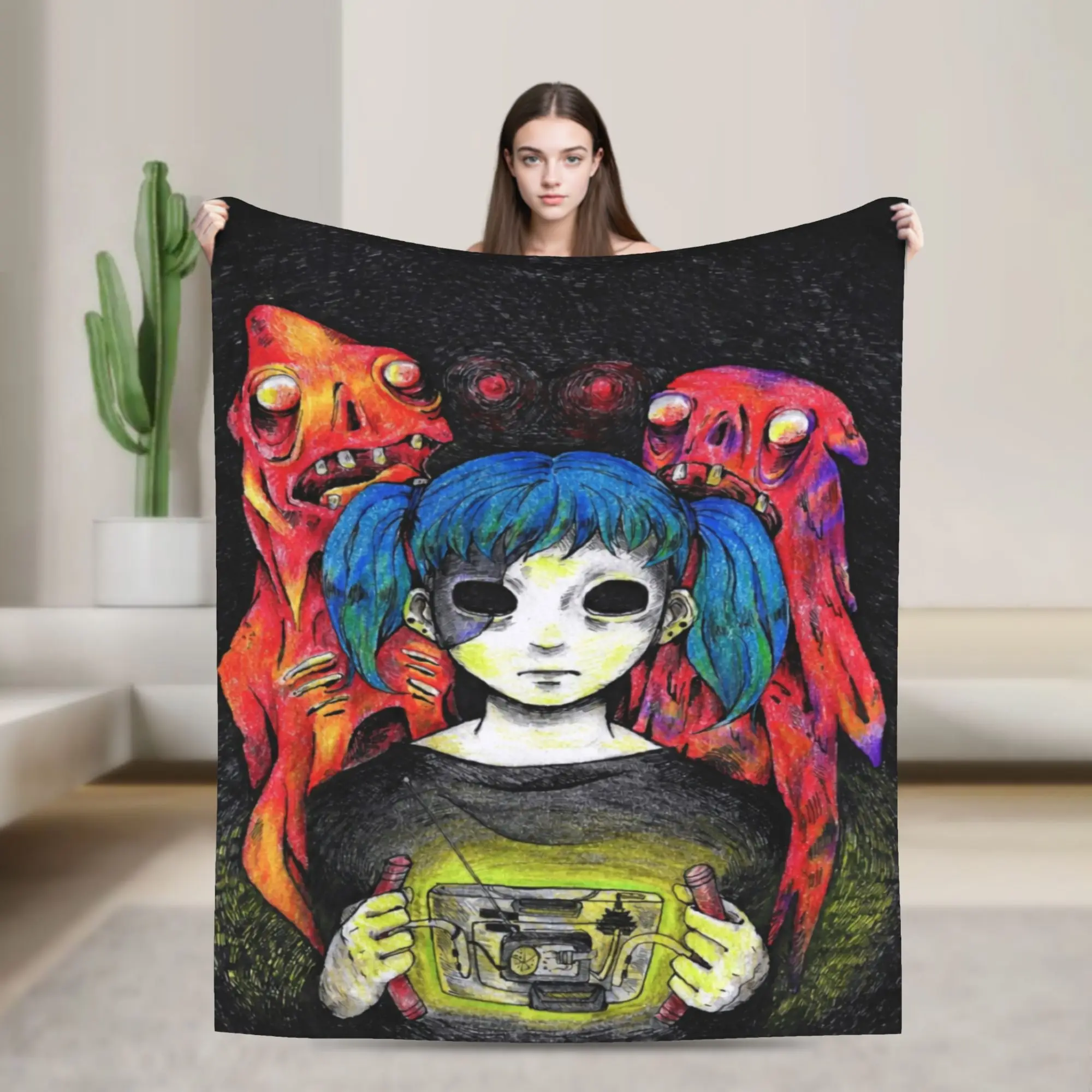  Sally Face Sal Fisher Indie Merch Blanket Ultra-Soft Flannel  Throw Blanket Comfortable Bedding Throws