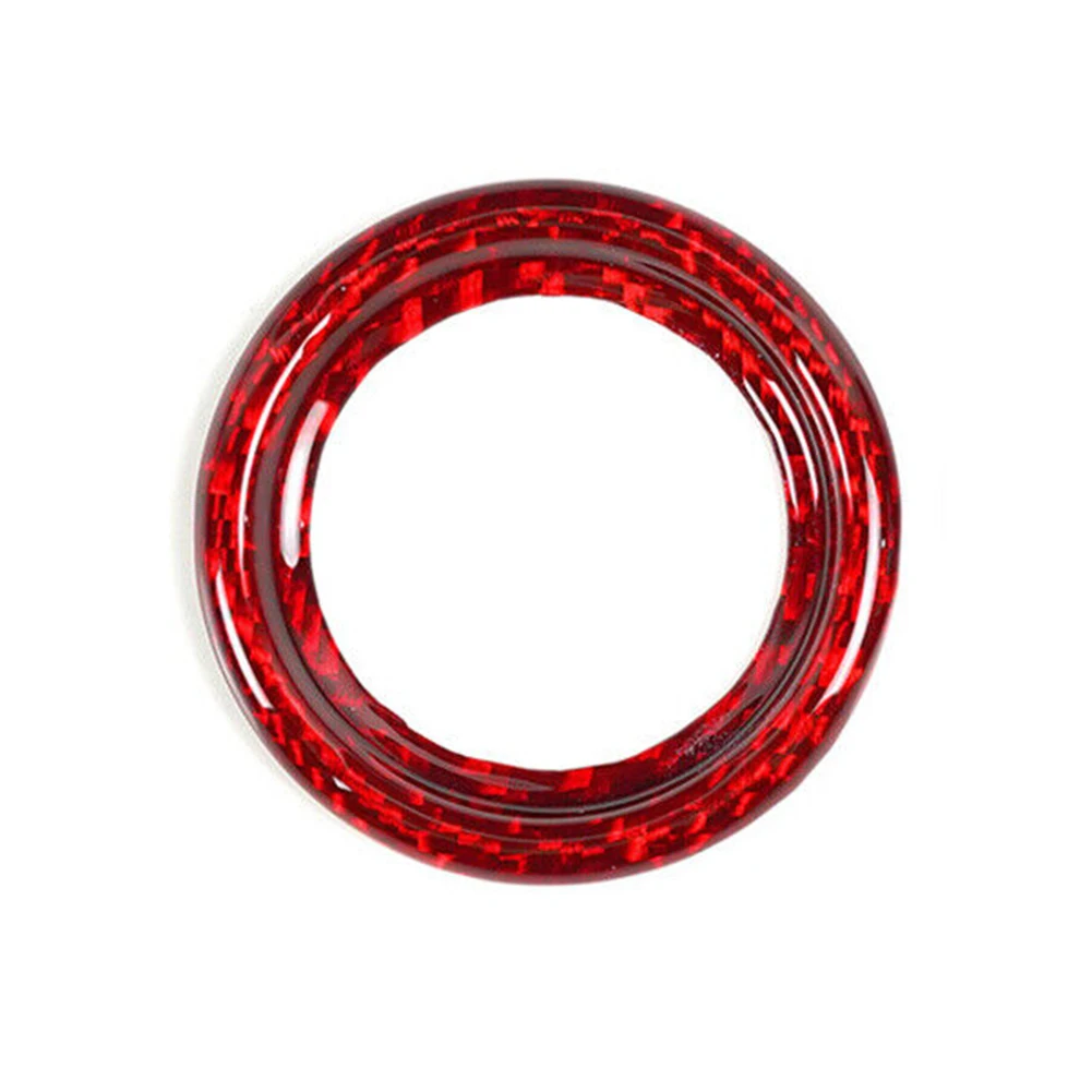 

For Chevrolet Button Cover Button Ring 1 Pc Accessories Car Button Cover Carbon Fiber Cover Trim
