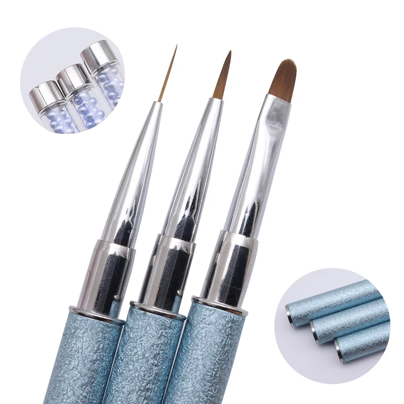 

Blue Rhinestone Manicure Pen Nail Accessories Tool Brush French Light Therapy Pen Painting Pen Nail Supplies For Professionals