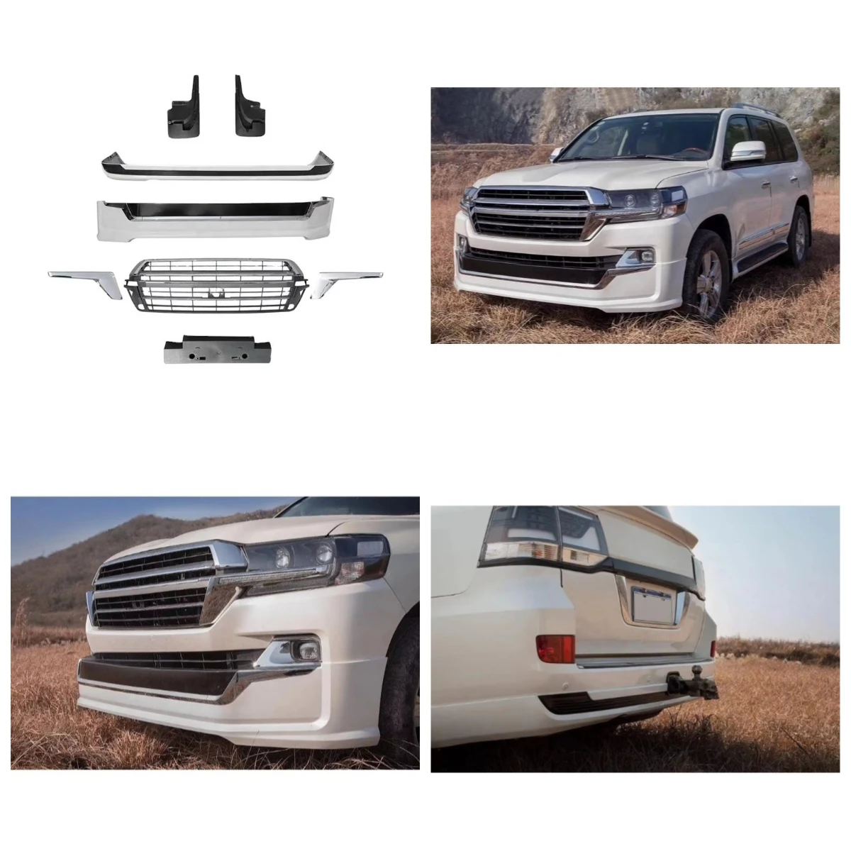 

Stlf Maictop New Front And Rear Bumper Guard Grille Full Body Kit For Land Cruiser 2019